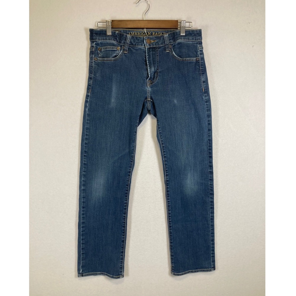 Classic American Eagle Women 28x30 Blue Original Straight Active‎ Flex Jeans